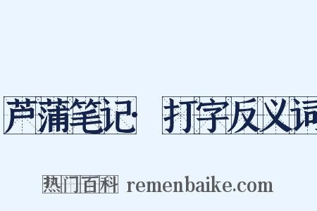 芦蒲笔记·打字反义词是什么意思的图片